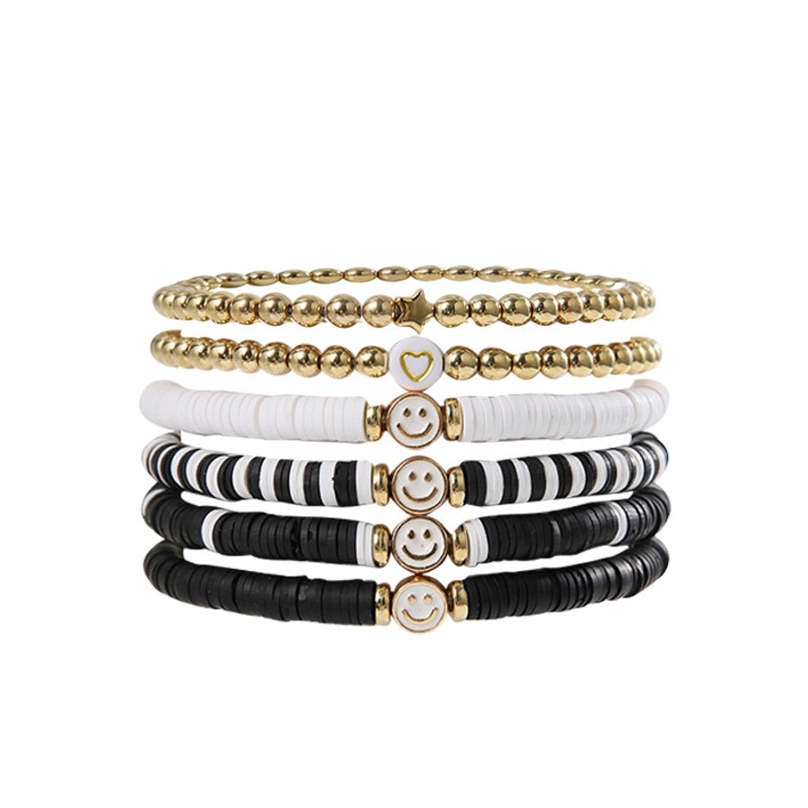 bohemian Smile face soft clay bracelets