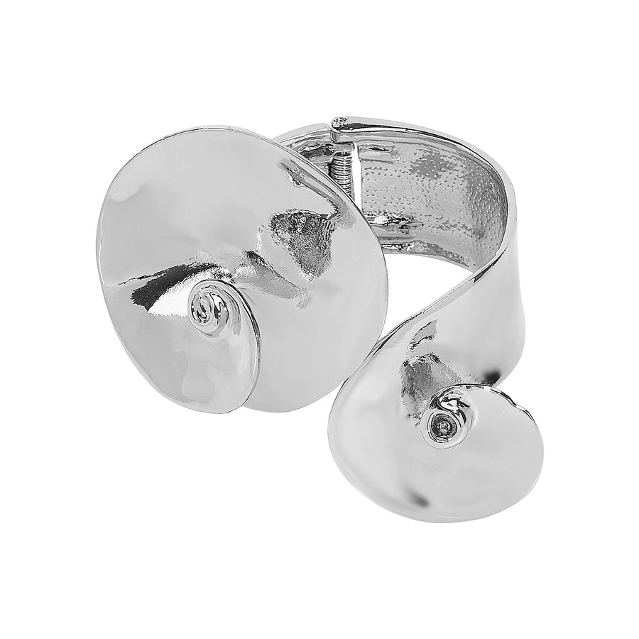 Exaggerated Irregular Geometric Solid Color Alloy Bangles