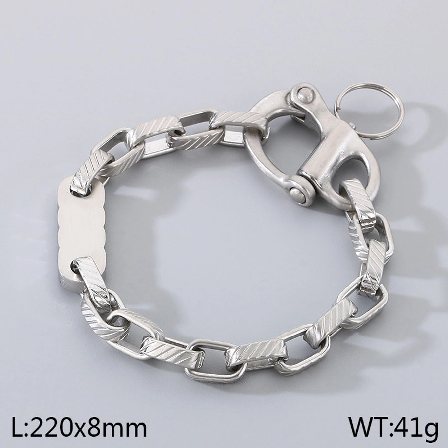 Simple Style Geometric 304 Stainless Steel Bracelets In Bulk