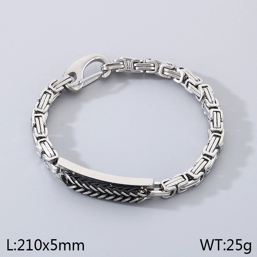 Simple Style Geometric 304 Stainless Steel Bracelets In Bulk