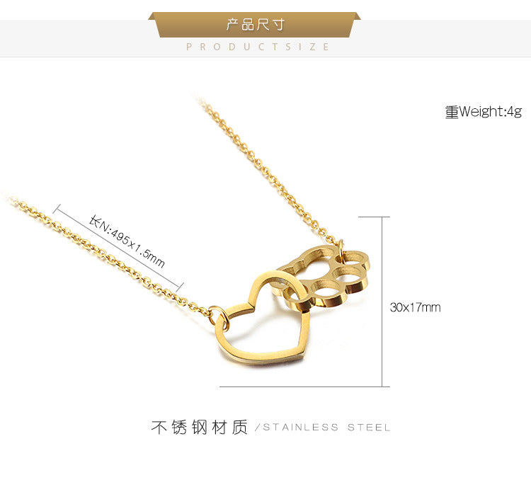 Titanium Steel 18K Gold Plated Fashion Plating Animal Necklace