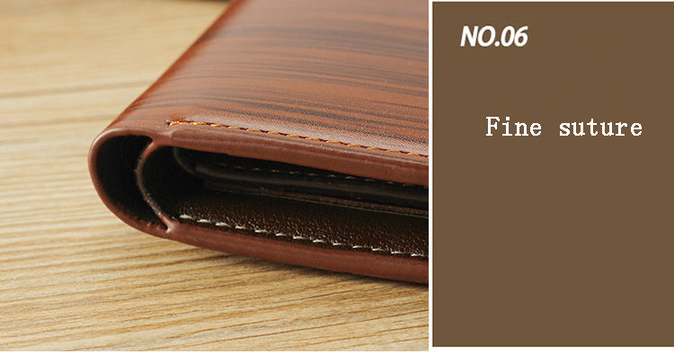 new men's wallet korean-style short wallet glossy wallet fashion loose-leaf soft leather beauty wallet factory