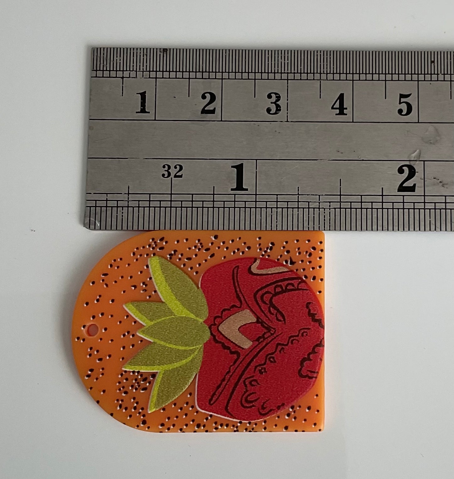 🍓 Charm Fresa Naranja Retro