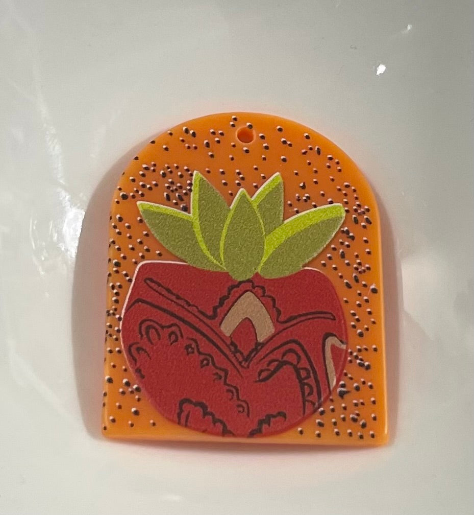 🍓 Charm Fresa Naranja Retro