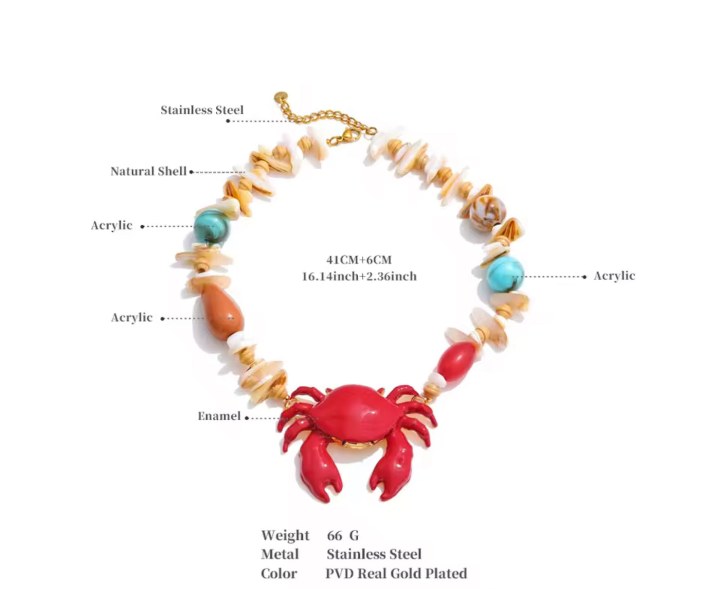 Collar Costa Coral 🦀