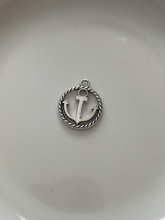 ⚓ Charm Conector Ancla Antique Silver 18x15.5 mm (25 pz)