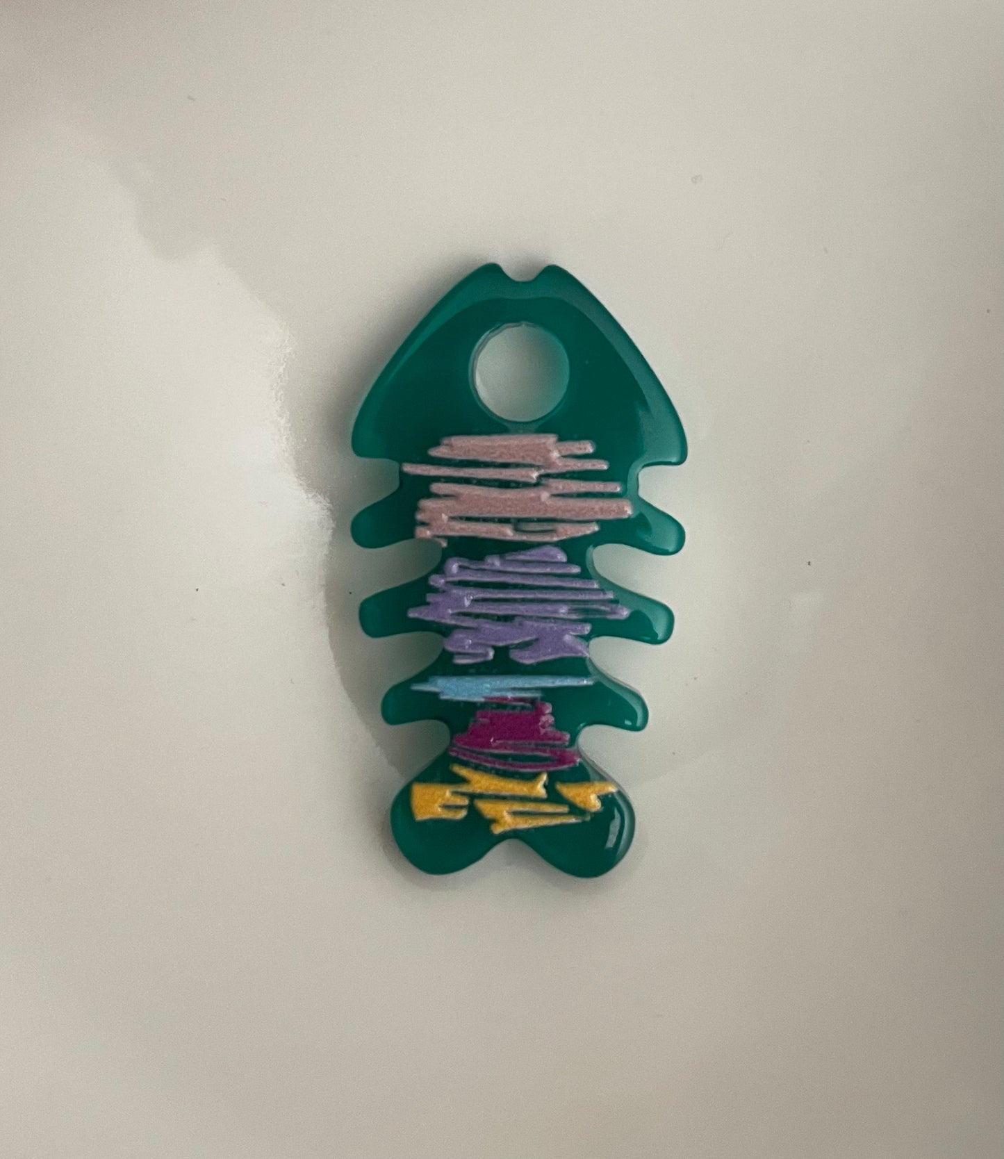 🐟 Charm Pez Abstracto Acrílico