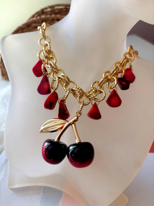 🍒 Cherry Glam Necklace ✨