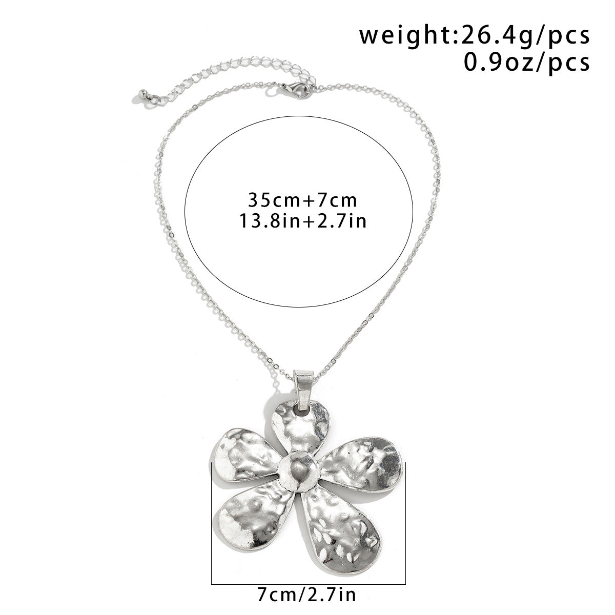 ig style exaggerated flower alloy plating women's rings necklace