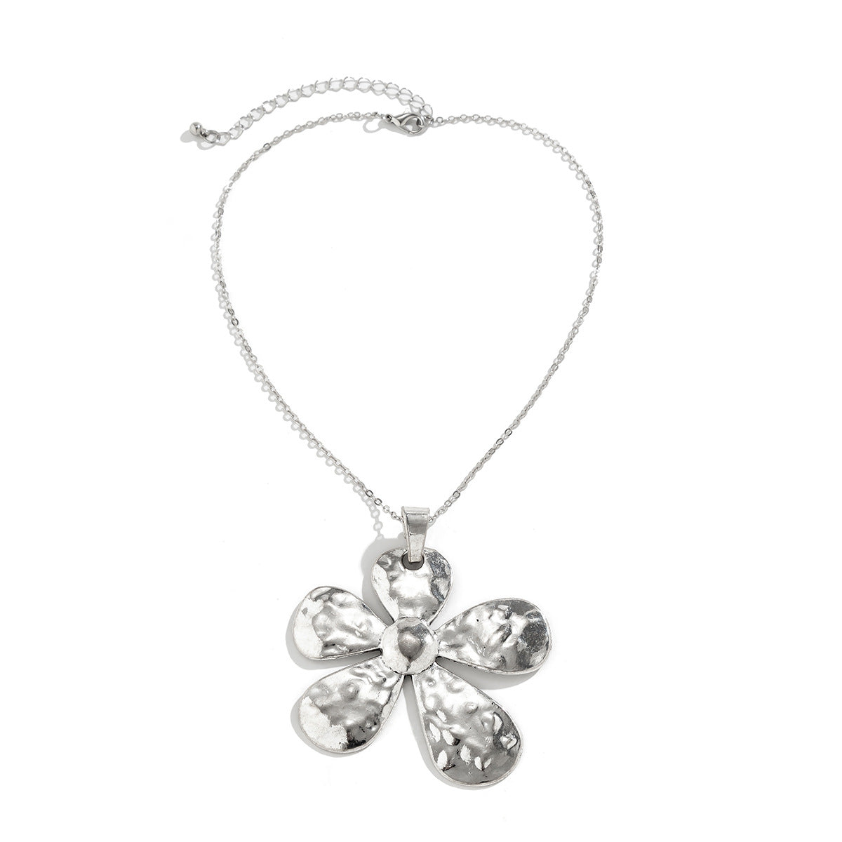 ig style exaggerated flower alloy plating women's rings necklace