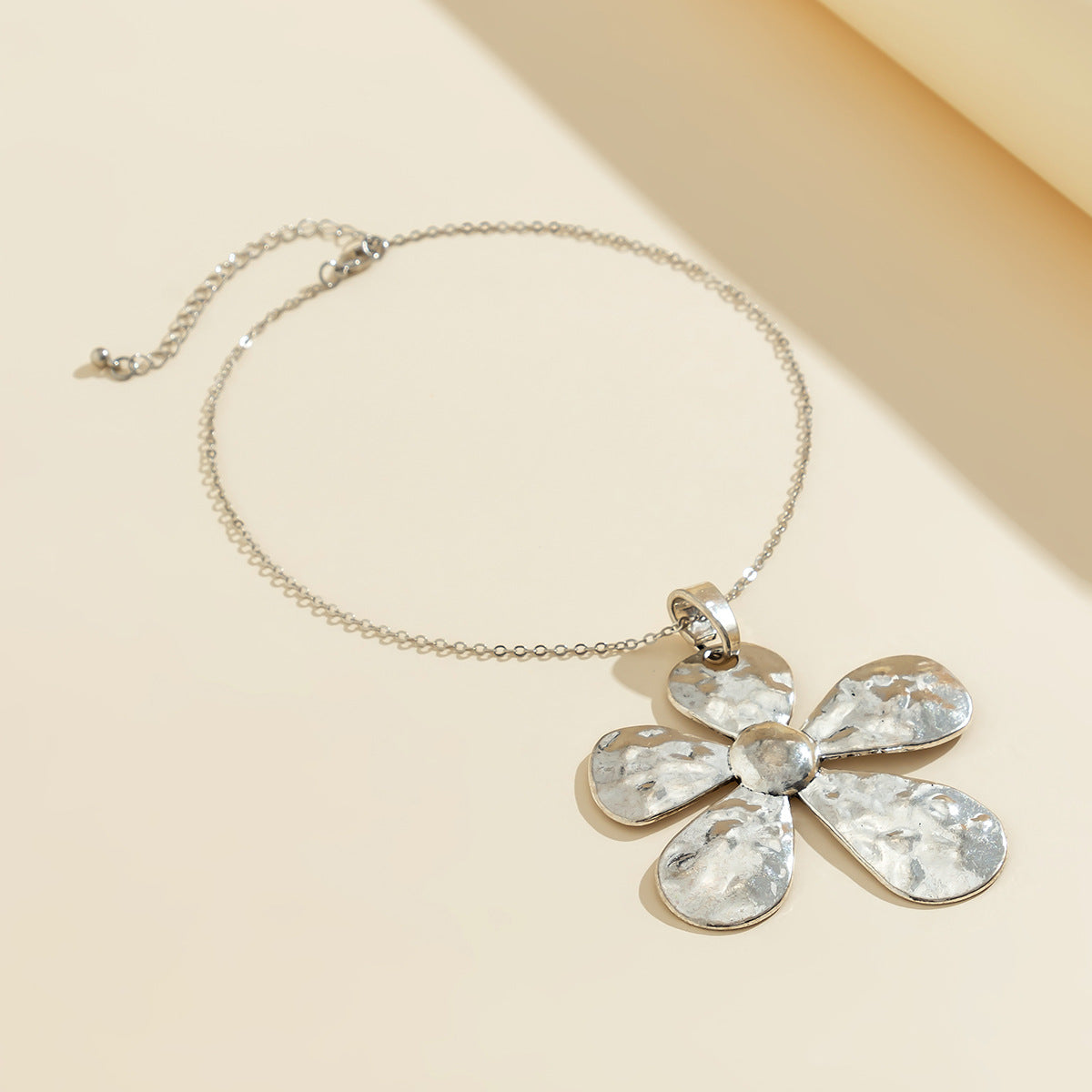 ig style exaggerated flower alloy plating women's rings necklace