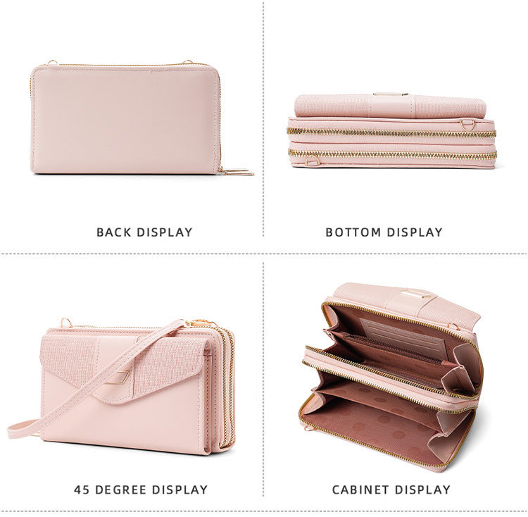 women's pu leather color block elegant classic style square buckle crossbody bag