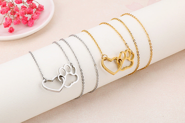 Titanium Steel 18K Gold Plated Fashion Plating Animal Necklace