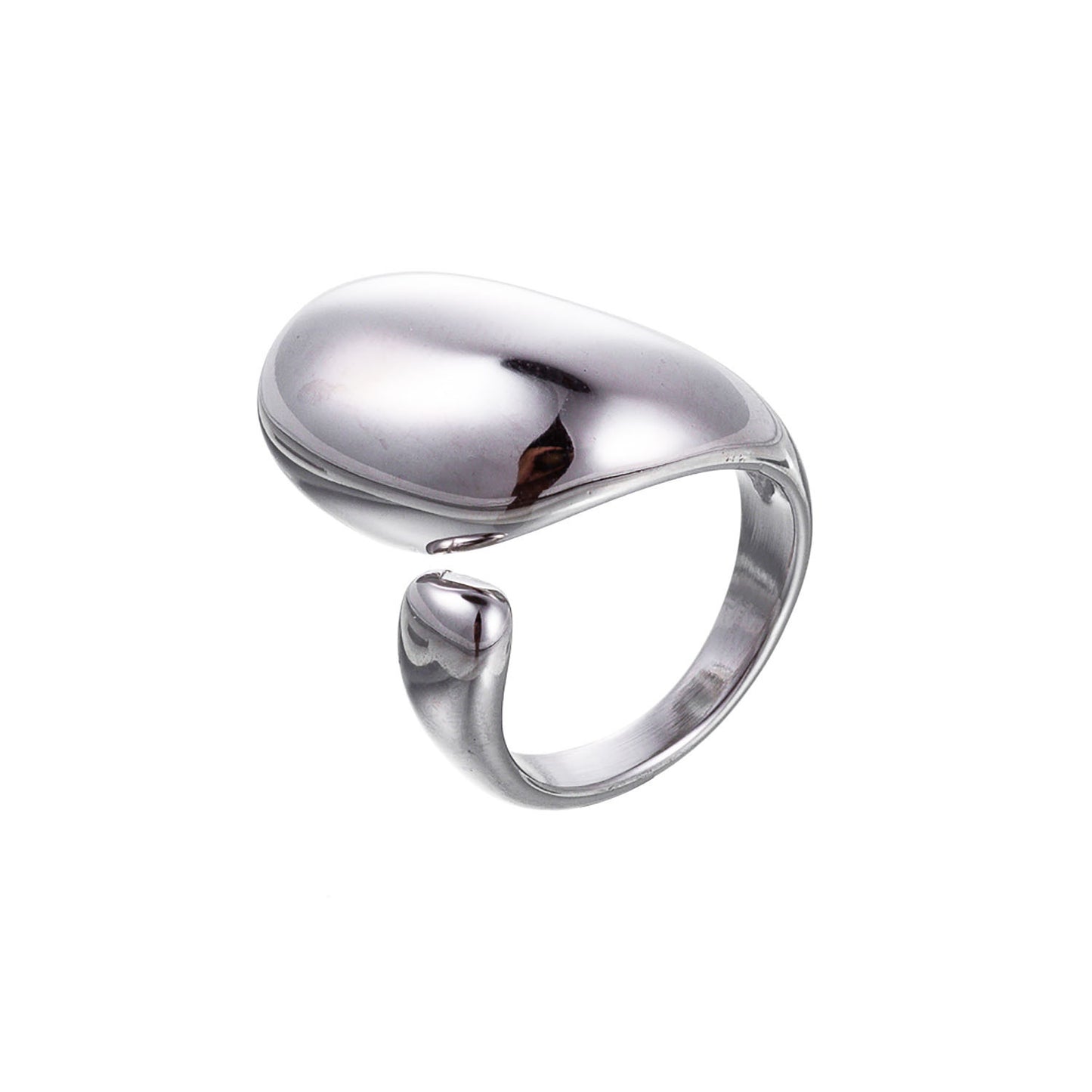 Simple Style Classic Style Solid Color Titanium Steel Plating Women's Rings