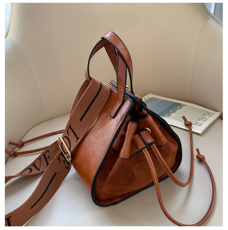 small pu leather bucket bag