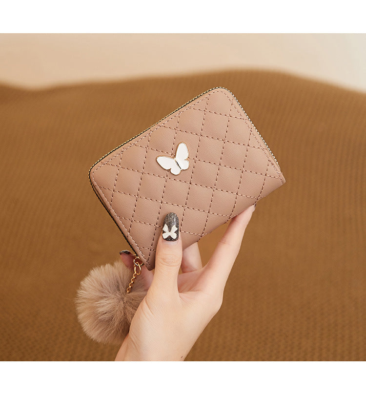 women's geometric pu leather zipper wallets