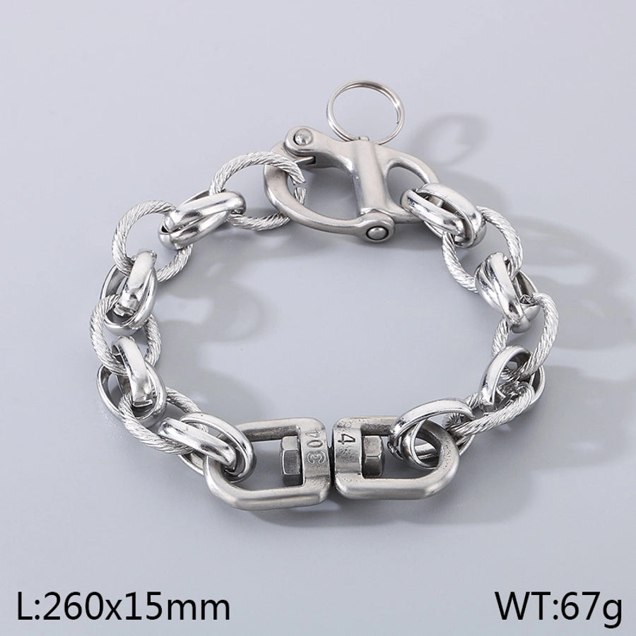 Simple Style Geometric 304 Stainless Steel  Bracelets In Bulk