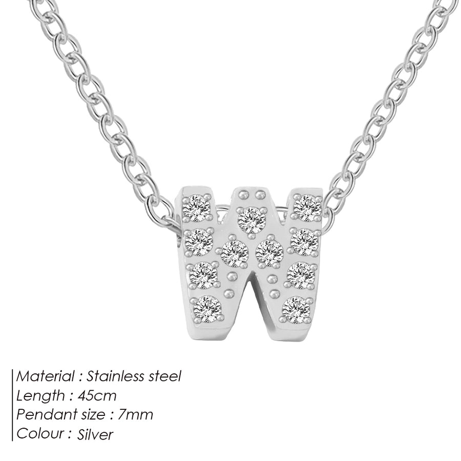 Jewelry Modern Style Simple Style Letter 304 Stainless Steel Pendant Necklace