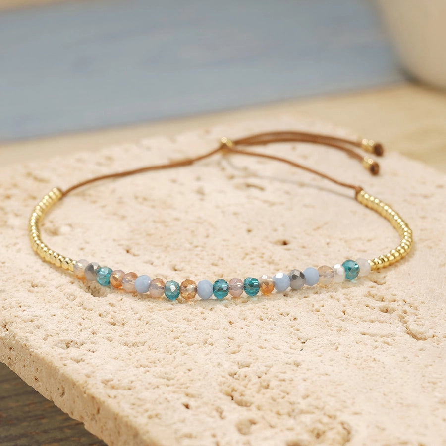 Bohemian Geometric Artificial Crystal  Bracelets