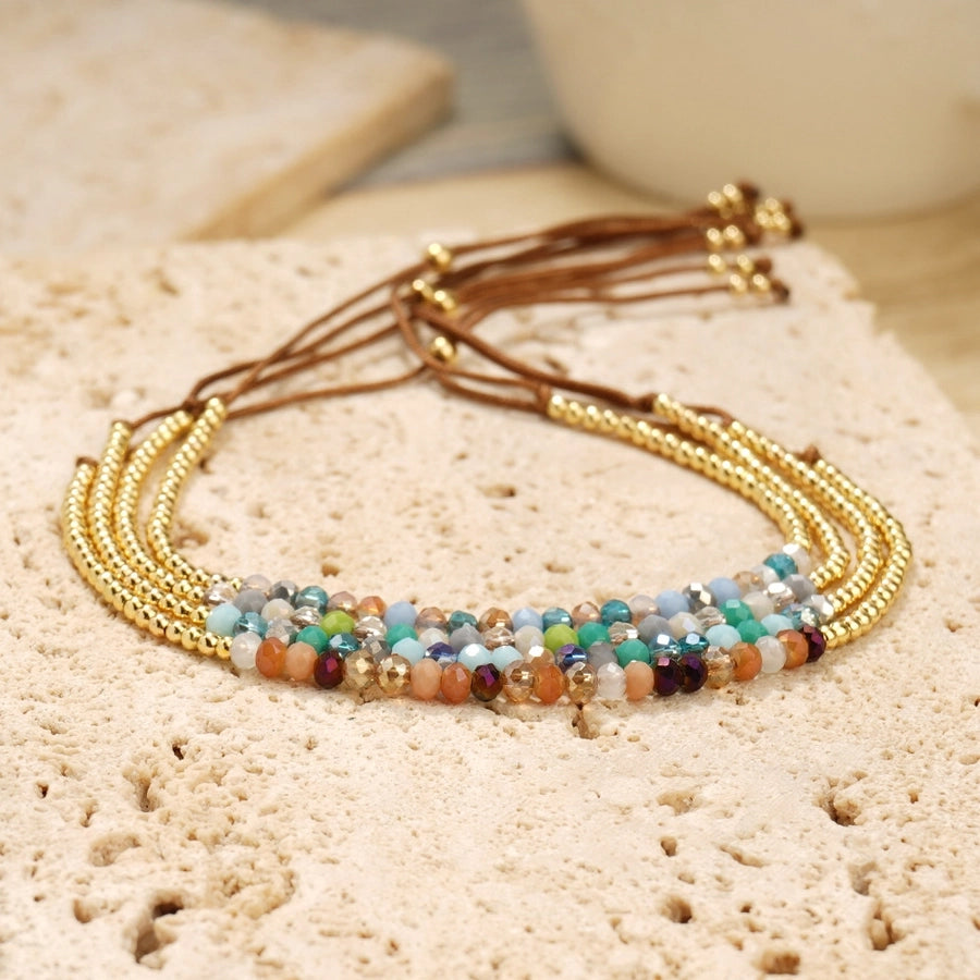 Bohemian Geometric Artificial Crystal  Bracelets