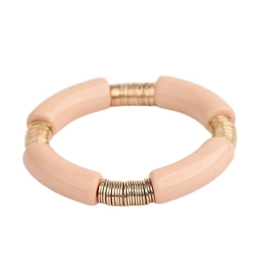 simple style classic style round arylic metal  bracelets