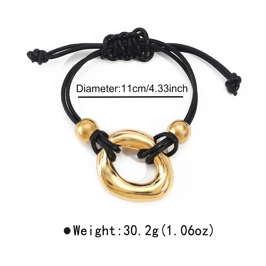 Classic Style Geometric Pu Leather Alloy  String Bracelets