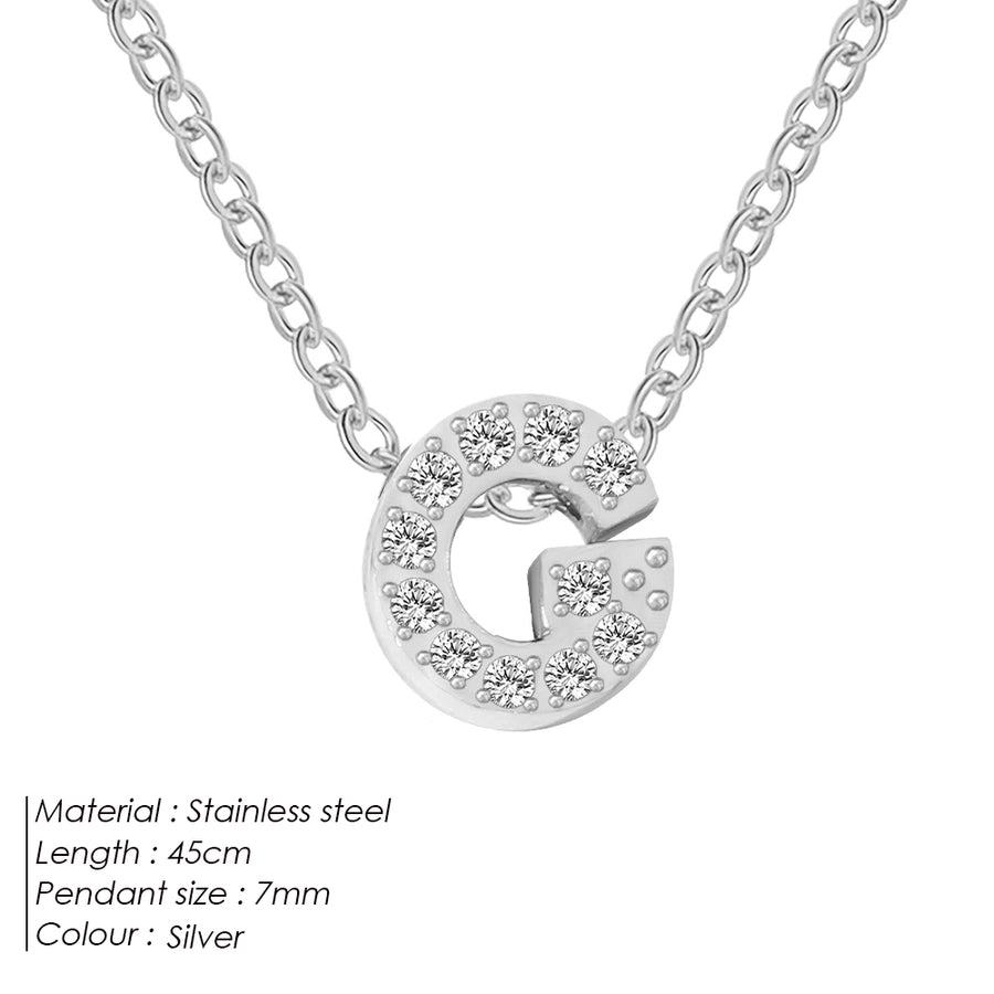 Jewelry Modern Style Simple Style Letter 304 Stainless Steel Pendant Necklace