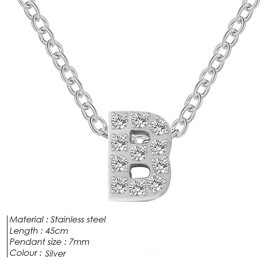 Jewelry Modern Style Simple Style Letter 304 Stainless Steel Pendant Necklace