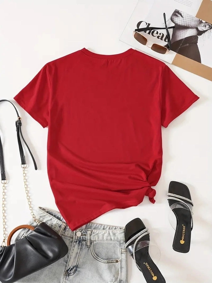 Women's T-shirt Short Sleeve T-Shirts Vacation Simple Style Letter