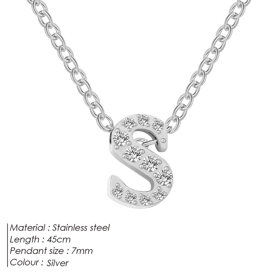 Jewelry Modern Style Simple Style Letter 304 Stainless Steel Pendant Necklace