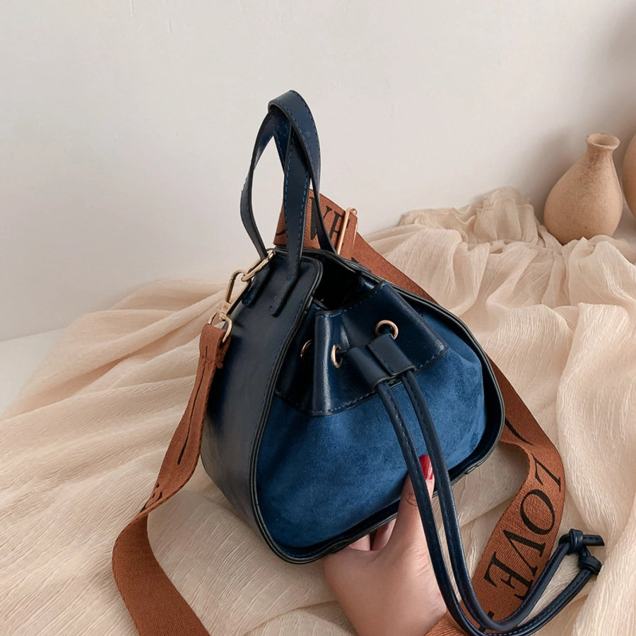 small pu leather bucket bag