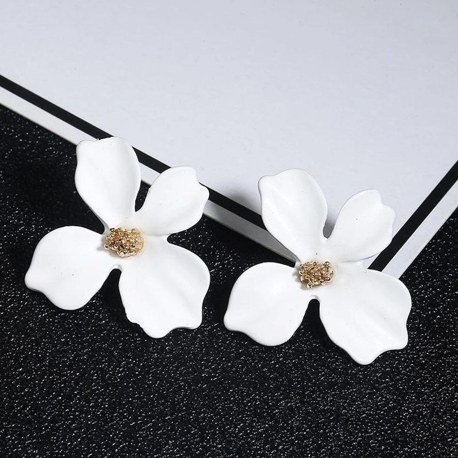 new simple sweet flowers stud earrings nhpf147196