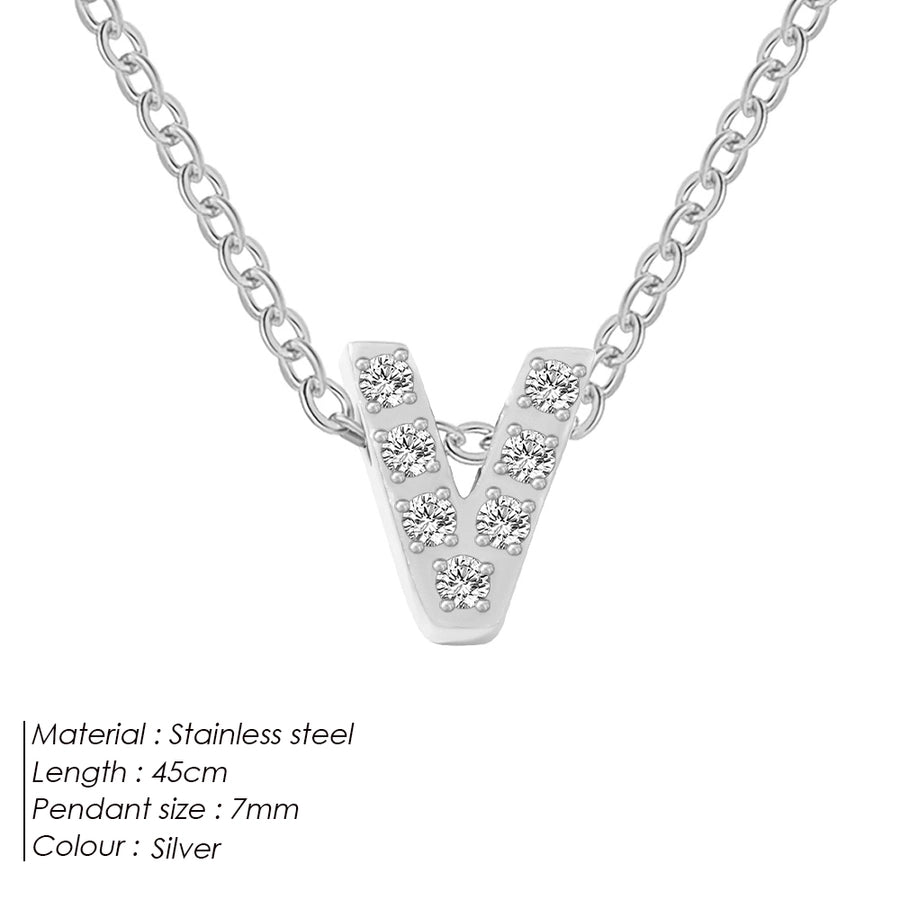 Jewelry Modern Style Simple Style Letter 304 Stainless Steel Pendant Necklace