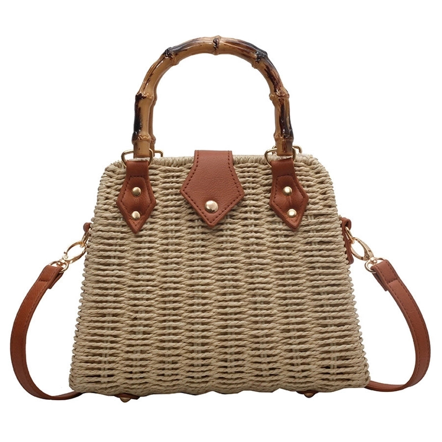 women's medium spring&summer straw vintage style handbag