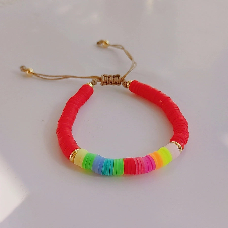 1 piece 1 set modern style geometric pearl knitting women's bracelets