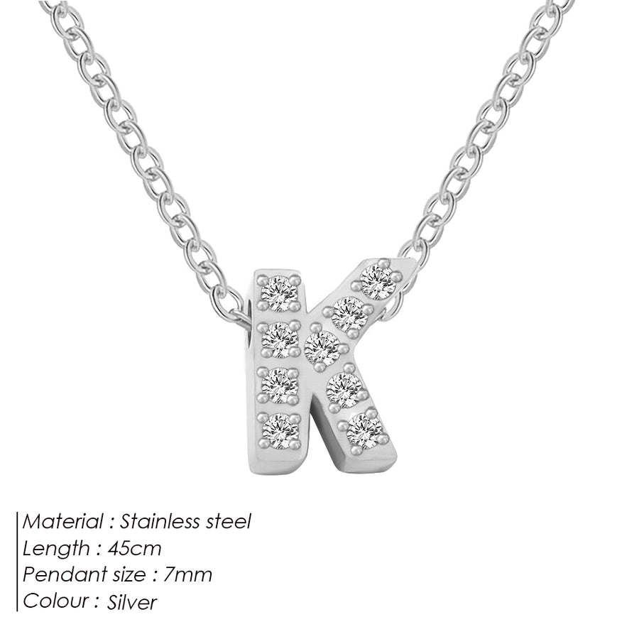 Jewelry Modern Style Simple Style Letter 304 Stainless Steel Pendant Necklace
