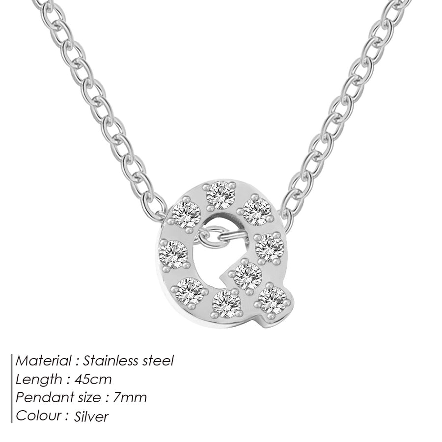 Jewelry Modern Style Simple Style Letter 304 Stainless Steel Pendant Necklace