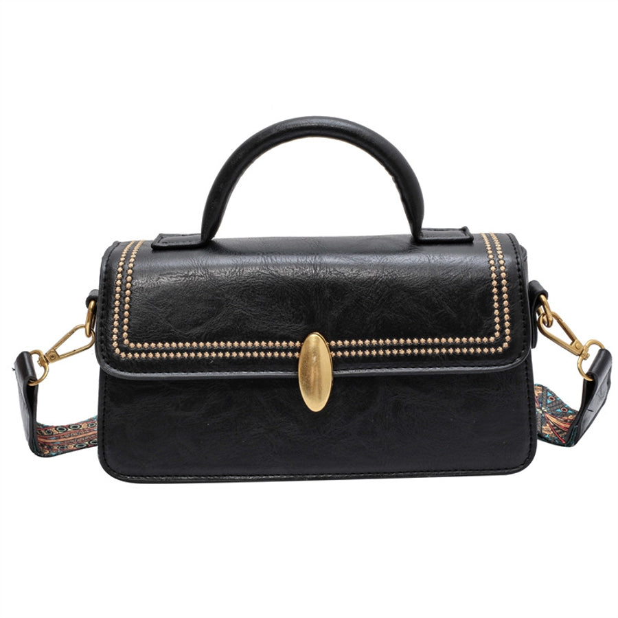 women's medium all seasons pu leather vintage style handbag