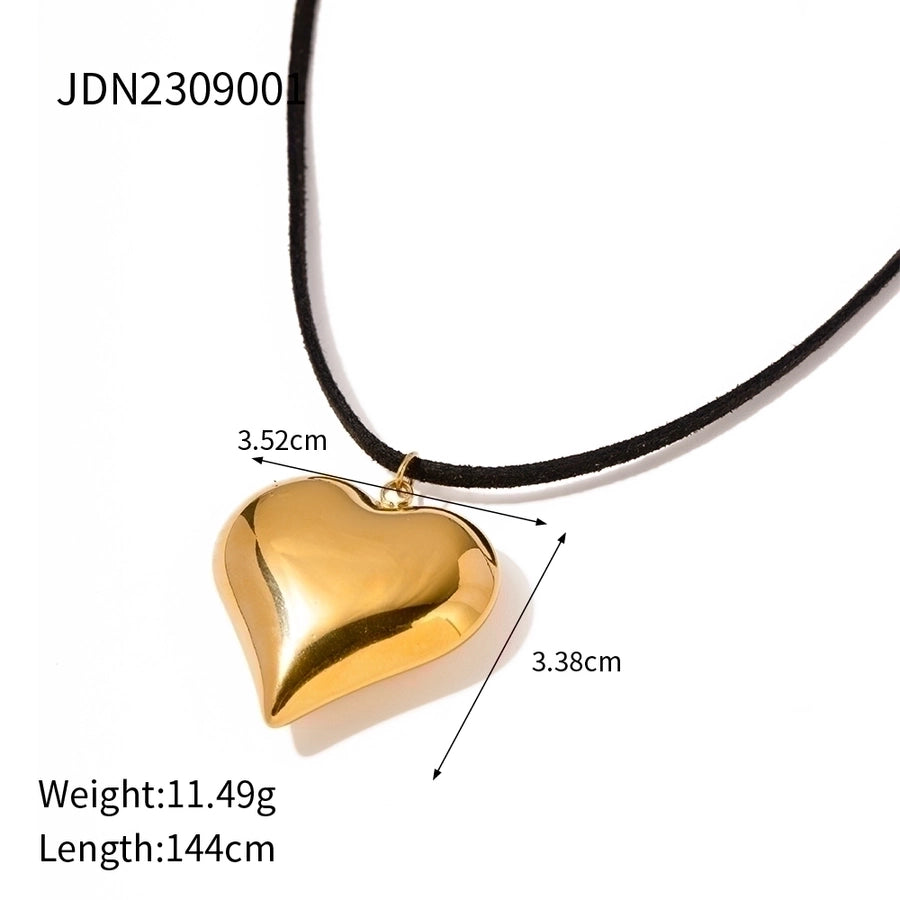 Jewelry Simple Style Love Stainless Steel 18K Gold Plated Plating Necklace