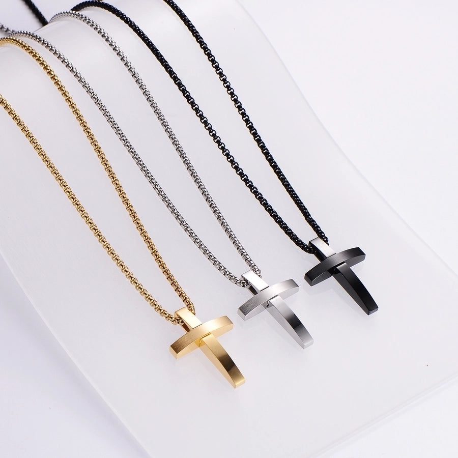 Hip-Hop Rock Streetwear Cross 304 Stainless Steel Plating Unisex