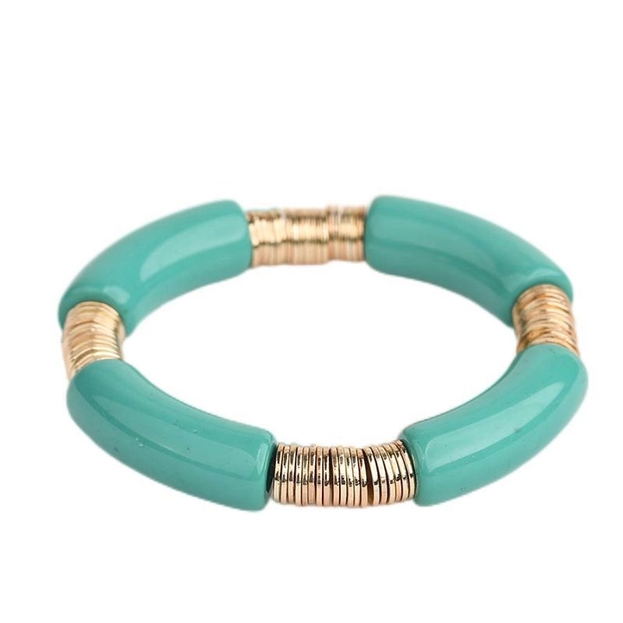 simple style classic style round arylic metal  bracelets