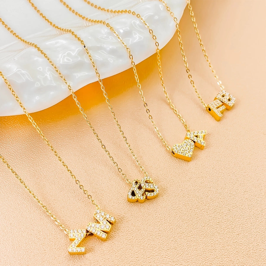 Jewelry Modern Style Simple Style Letter 304 Stainless Steel Pendant Necklace