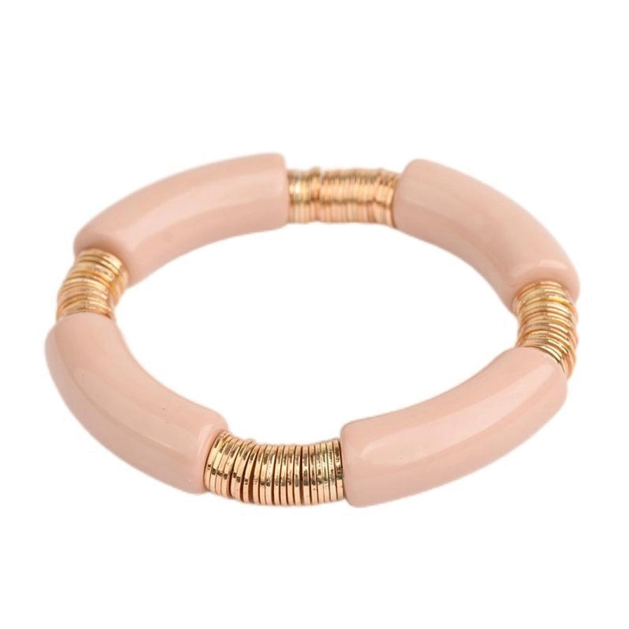 simple style classic style round arylic metal  bracelets