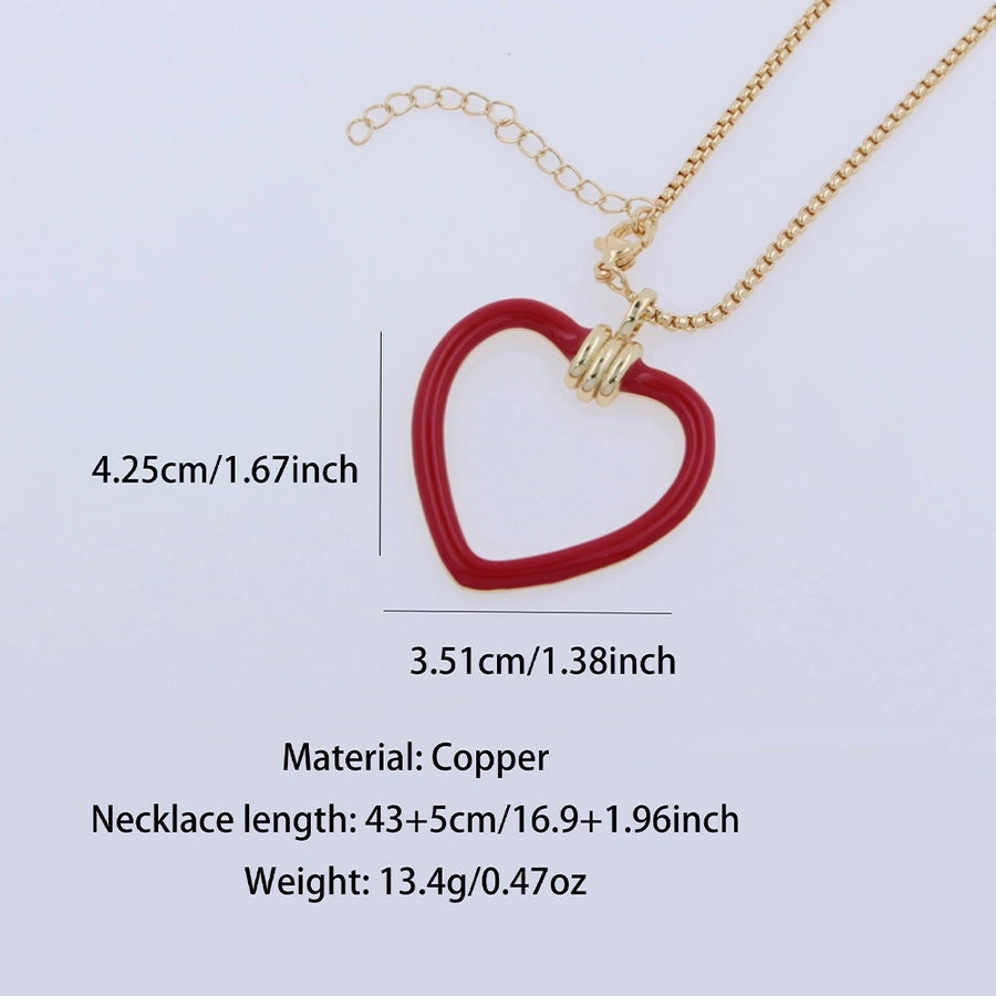 Y2K Simple Style Classic Style Eye chili 18K Gold Plated Zircon Arylic Copper  Necklace