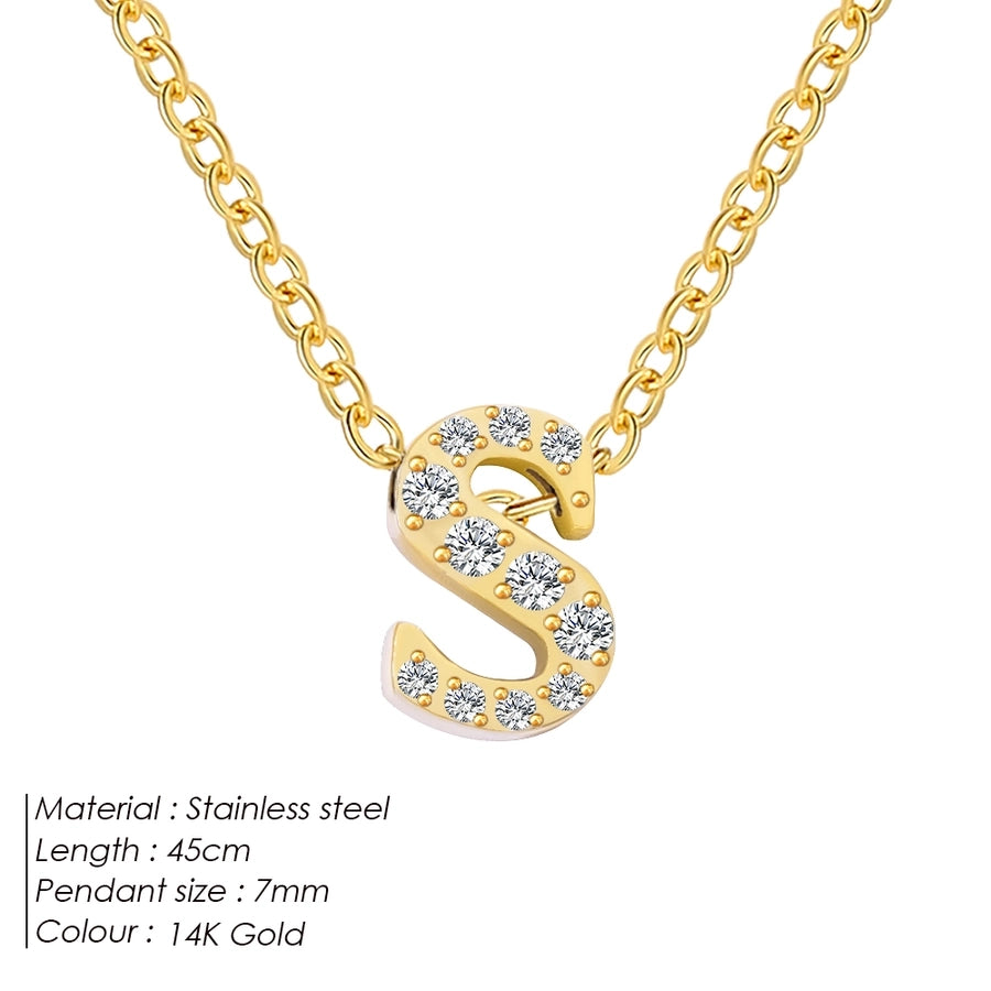 Jewelry Modern Style Simple Style Letter 304 Stainless Steel Pendant Necklace