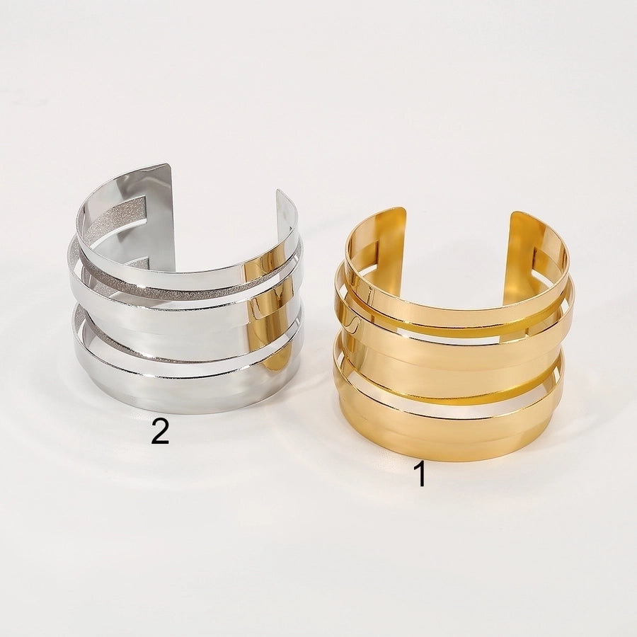 Retro Commute Geometric Alloy Bangles