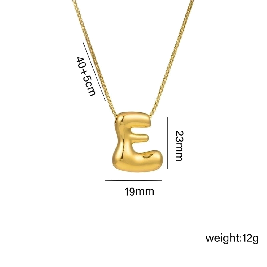 Jewelry Hip-Hop Simple Style Letter Titanium Steel 18K Gold Plated Plating Pendant Necklace