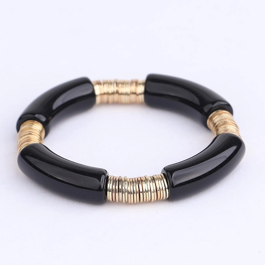 simple style classic style round arylic metal  bracelets