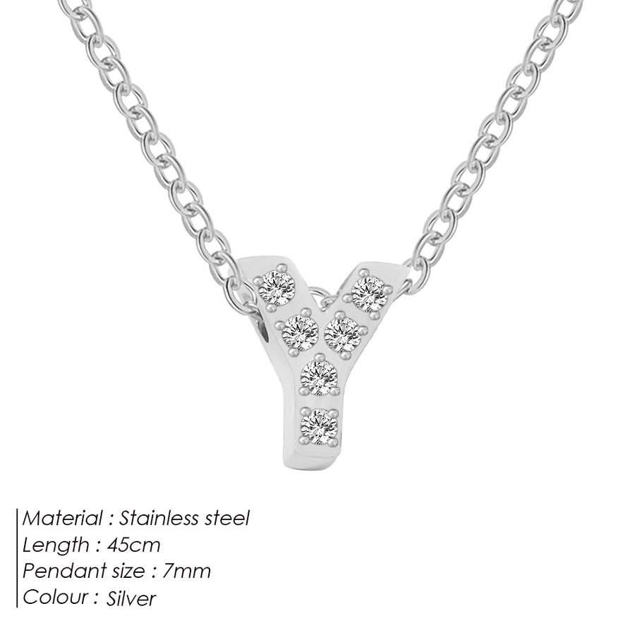 Jewelry Modern Style Simple Style Letter 304 Stainless Steel Pendant Necklace