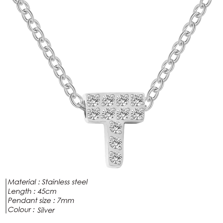 Jewelry Modern Style Simple Style Letter 304 Stainless Steel Pendant Necklace